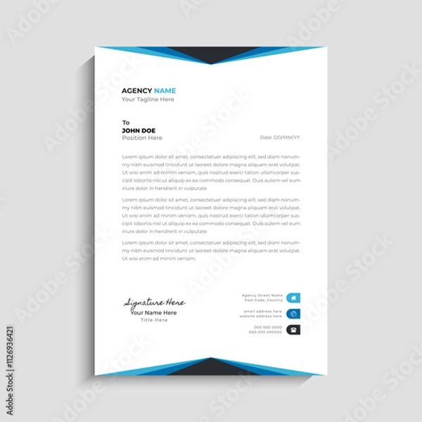 Fototapeta Professional Corporate Letterhead Template design