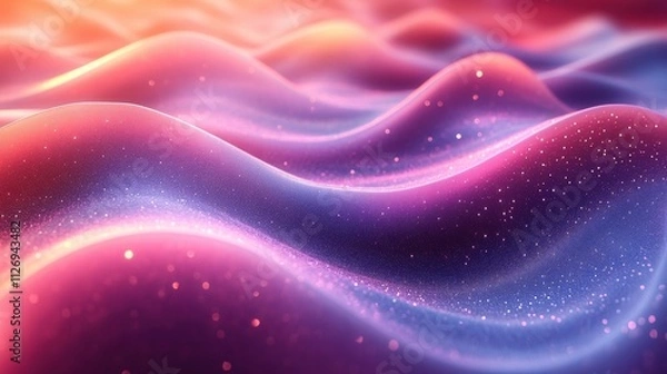 Obraz abstract animation background design with iridescent wavy circle looping video 3d rende