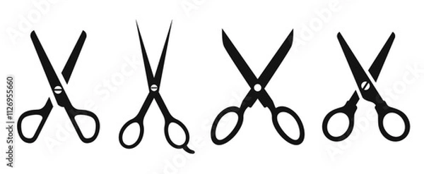 Obraz Scissors vector silhouette icon