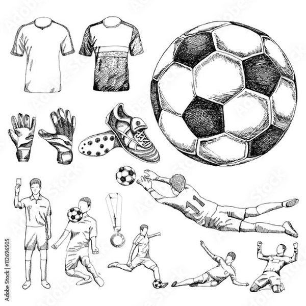 Fototapeta Elementy projektowe piłki nożnej