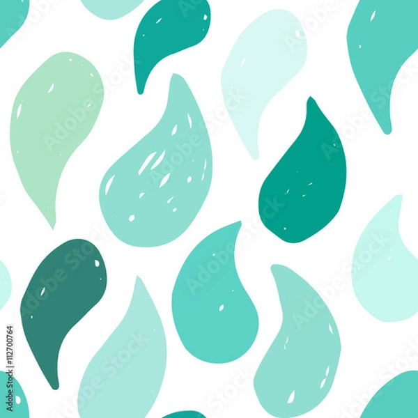 Obraz Vector seamless pattern with water drops.