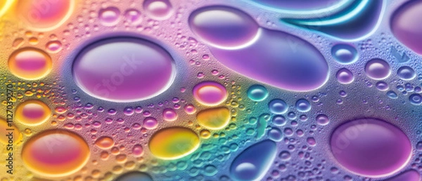 Fototapeta Abstract Colorful Oil Bubbles Rainbow Pattern