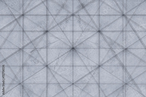 Obraz Abstract grey background of the wooden planks. Plaid background.   Abstract minimalistic pattern of lozenges. Gray background.