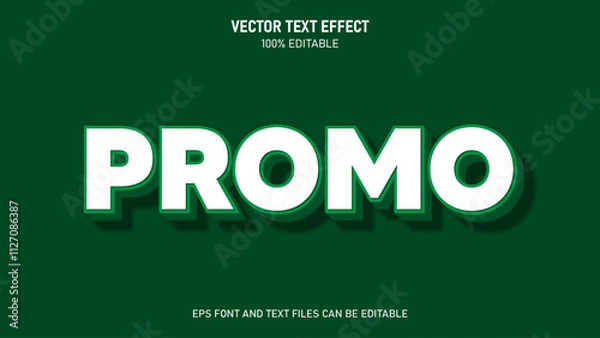 Fototapeta Promo 3d style editable text effect