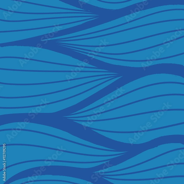 Fototapeta Hand drawn wave vector pattern