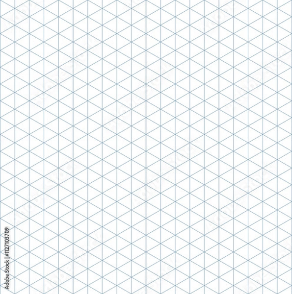 Obraz Isometric grid pattern on white background