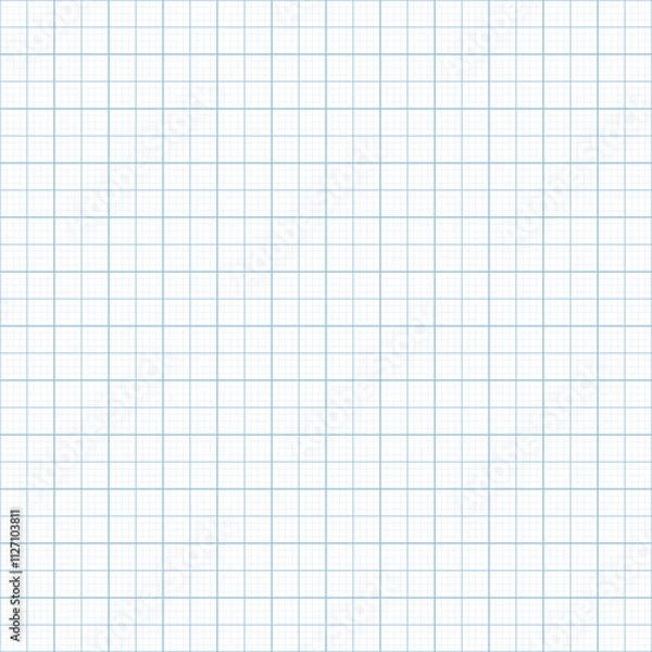 Obraz Grid paper line with line width variation seamless pattern on white background