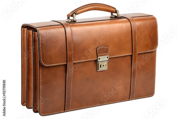 Fototapeta old brown briefcase isolated