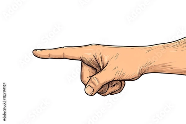 Obraz a hand pointing at something