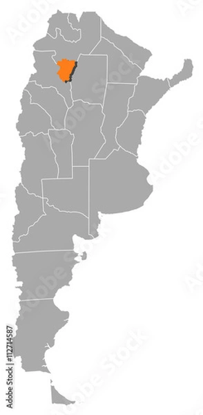 Fototapeta Map - Argentina, Tucumán