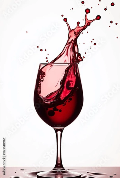 Obraz red wine splash