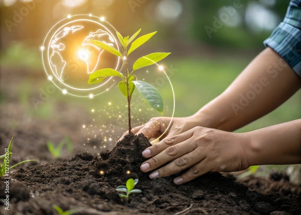 Obraz plant in hands