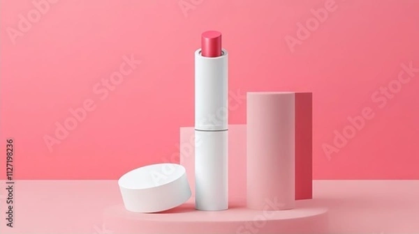 Obraz Pink Lipstick Minimalist Mockup