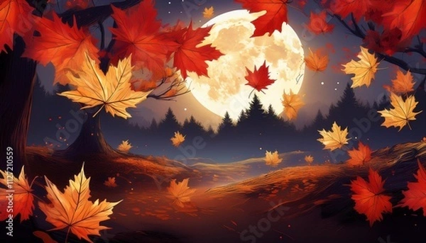 Obraz fire in the forest