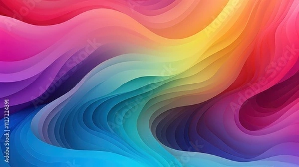 Fototapeta Abstract Colorful Waves Flowing Dynamically