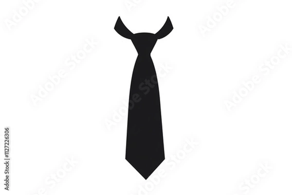 Obraz a black tie with a white background