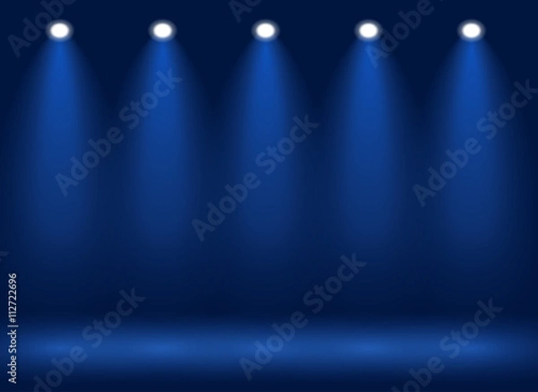 Obraz Spotlight on stage for your design. Colorful light.