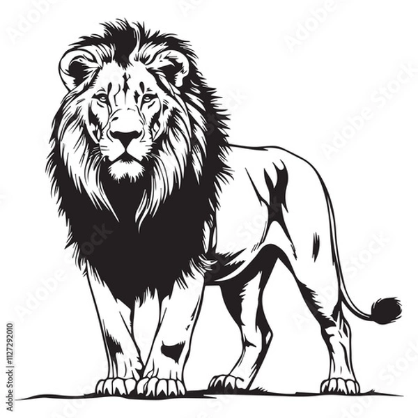 Obraz Creative black and white animal vector 