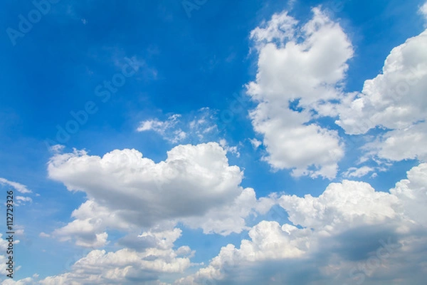 Obraz The background bright blue sky with clouds