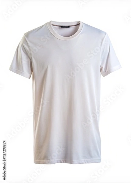 Fototapeta Blank white T-Shirt isolated on white background. for mockup, print, isolated on white background.