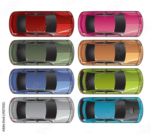 Obraz Modern Sedan from Above