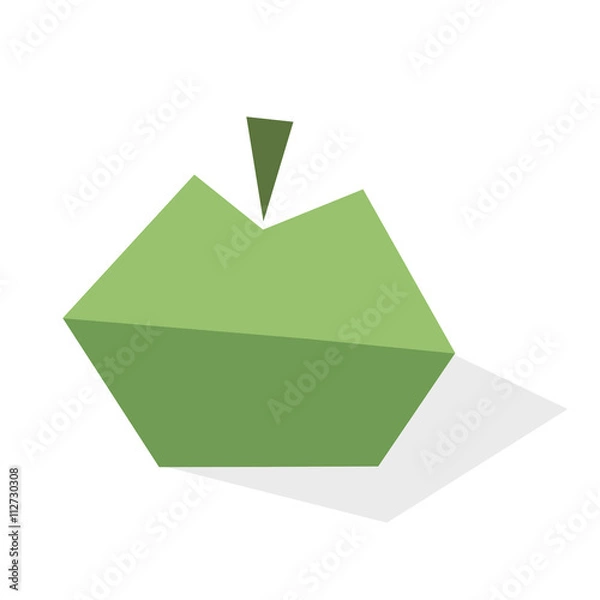 Obraz Green Apple in Poligon Style