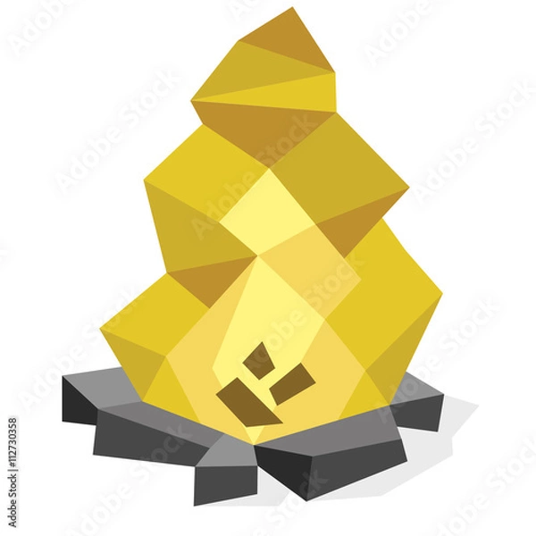 Obraz Camp Fire in Poligon style