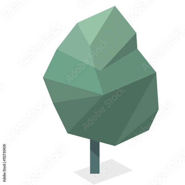 Obraz Green Tree in Poligon style 