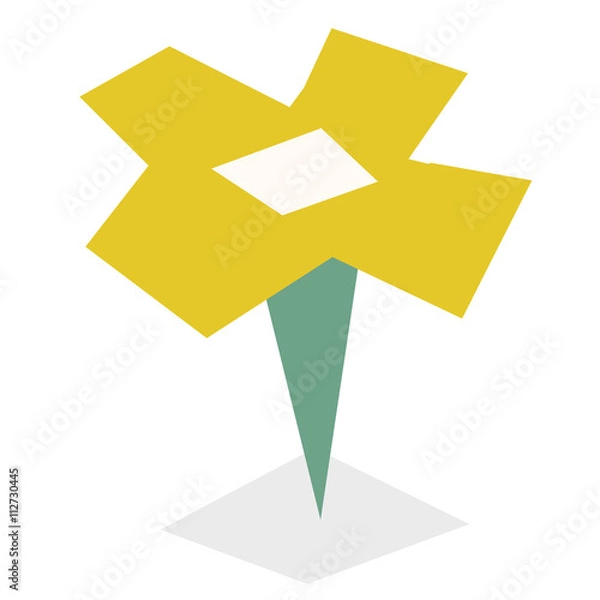 Obraz Yellow Flower in Poligon style 