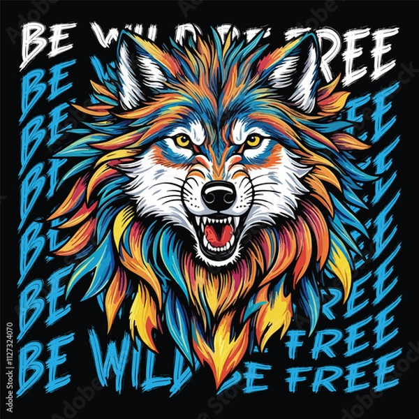 Obraz Creative t-shirt design template based on wild animals