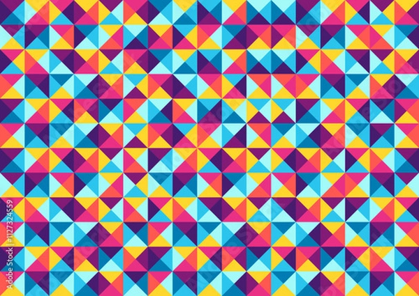 Fototapeta Triangle seamless pattern. Abstract geometric polygonal image.