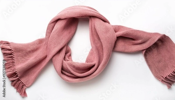 Obraz pink scarf isolated on white background