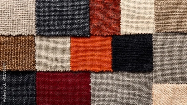 Fototapeta A diverse assortment of raw textiles including silk and wool, displayed in an arrangement that emphasizes texture and color.
