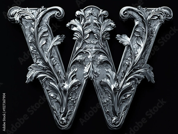 Fototapeta 3D font, letters, alphabet, calligraphy, swirls, ornate, elegant, script, decorative, flourish, vintage, cursive, intricate, letter design, fancy, cursive typography, flourishes, fancy lettering, call