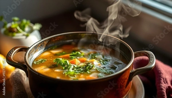 Obraz vegetable soup in a bowl