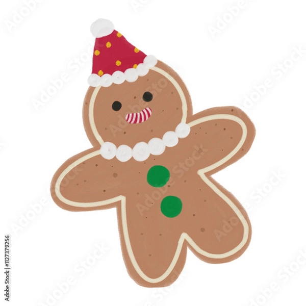 Obraz gingerbread man with ribbon