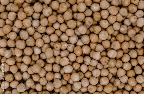 Fototapeta Chickpea seeds close up background