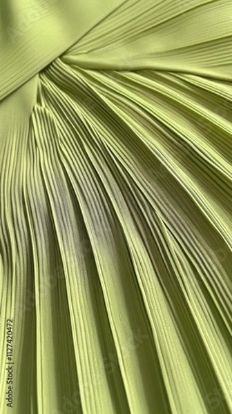 Fototapeta Close-up of lush green palm leaf texture