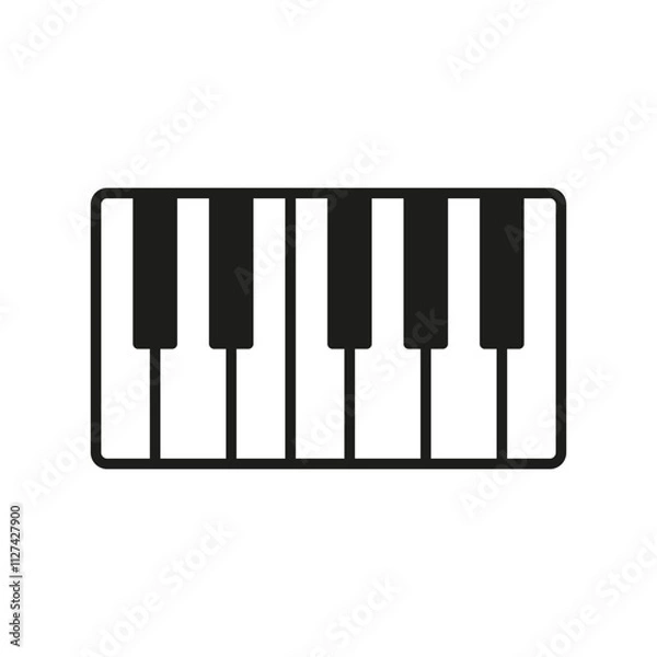 Obraz Musical keyboard vector icon. Isolated piano illustration