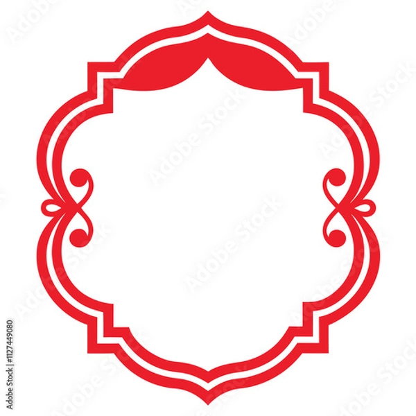 Fototapeta Decorative Frame Border Design with Ornament, Easily Editable Vector File