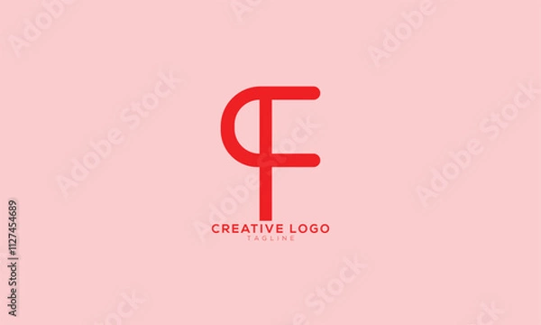 Fototapeta QF FQ Abstract initial monogram letter alphabet logo design