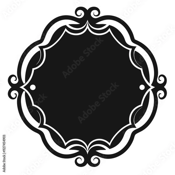 Fototapeta Decorative Frame Border Design with Ornament, Easily Editable Vector File