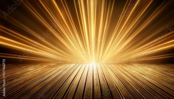 Fototapeta golden scene with light rays background