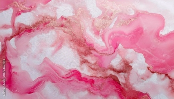Fototapeta beautiful abstract color pink texture background on white surface granite orange and pink cloud sky on art graphics pink background