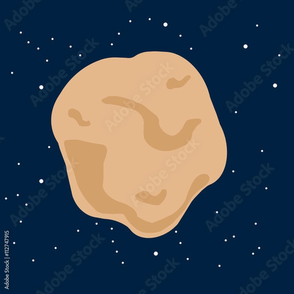 Obraz Asteroid&Meteor / Flat design