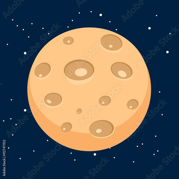 Obraz Orange planet / Flat design