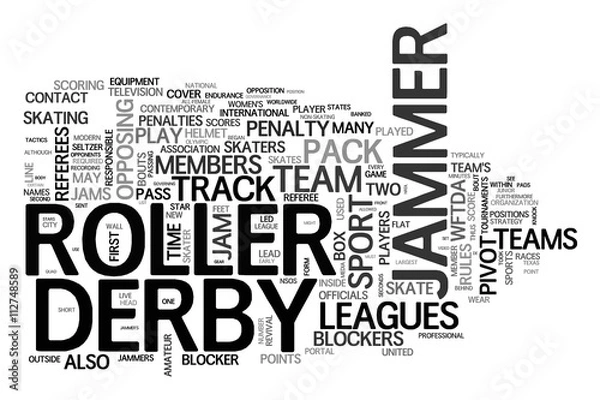 Fototapeta Roller Derby collage of word concepts