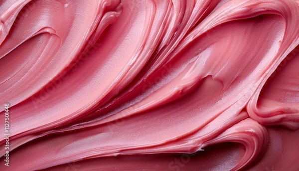 Obraz bright pink icing frosting close up texture