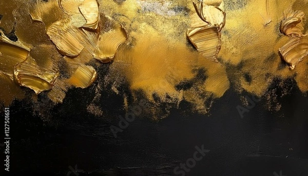 Obraz gold black paint wall texture black and gold abstract grunge background abstract artistic background black and gold painting background black and gold grunge