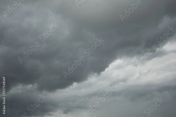 Obraz Thunderclouds. Grey sky. Summer clouds. Beautiful weather.
